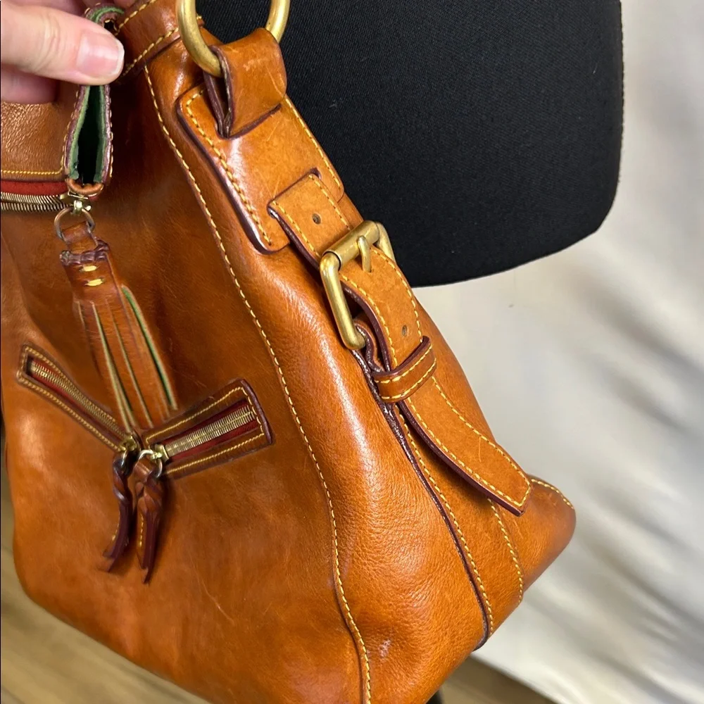 DOONEY Brown Leather Crossbody Bag - Picture 3 of 6